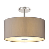 Baymont 5 Light Flush Ceiling Light 40cm Grey - Polished Chrome