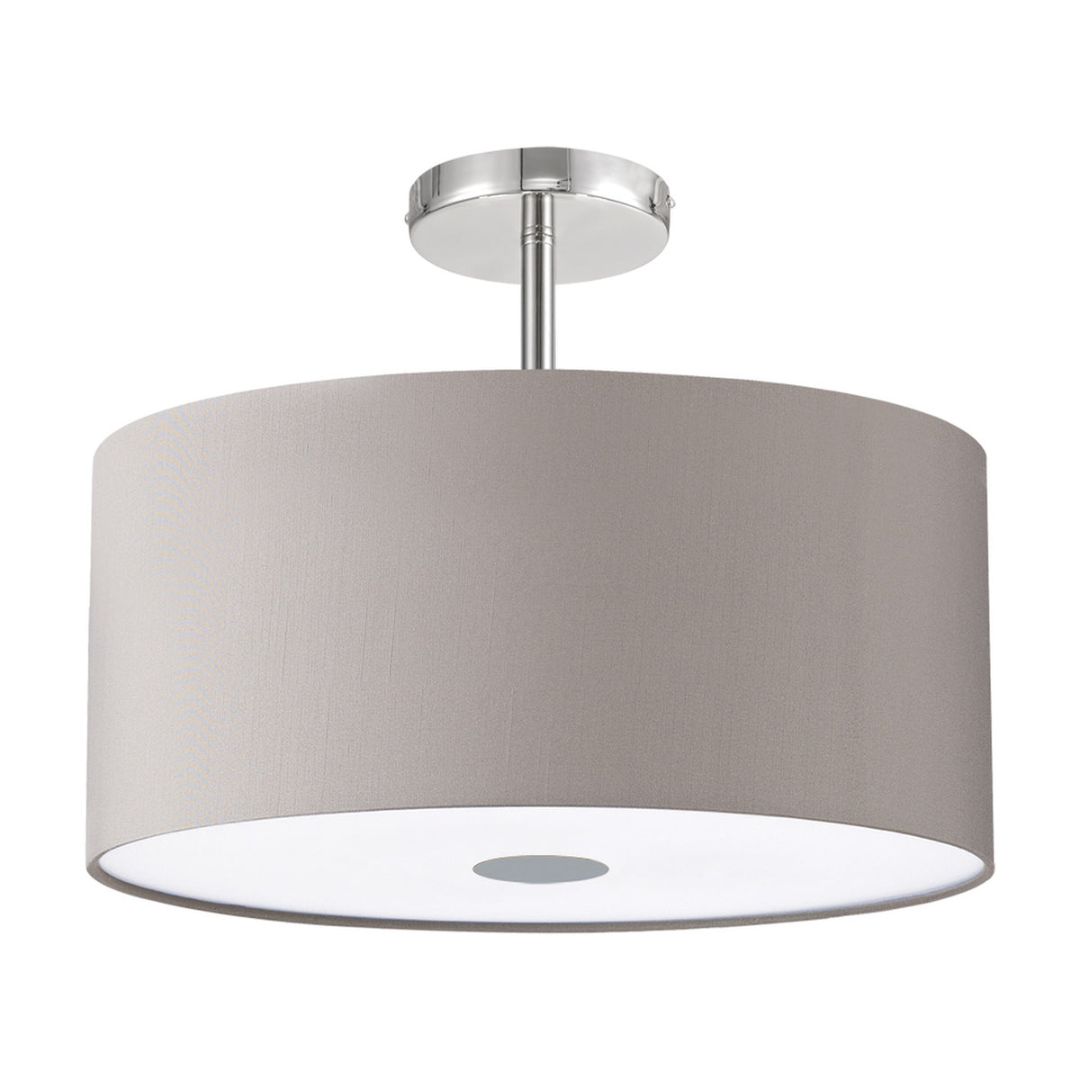 Baymont 5 Light Flush Ceiling Light 40cm Grey - Polished Chrome