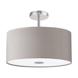 Baymont 5 Light Flush Ceiling Light 40cm Grey - Polished Chrome