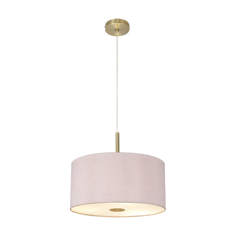 Baymont 5 Light E27 Pendant Light 40cm Taupe - Antique Brass