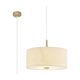 Baymont 5 Light Pendant Light 60cm Ivory Pearl - Antique Brass