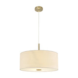 Baymont 5 Light Pendant Light 60cm Ivory Pearl - Antique Brass