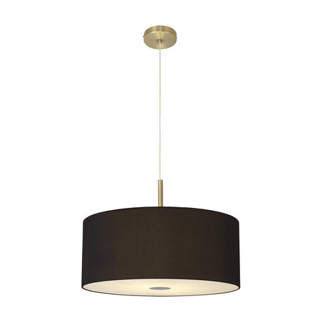 Baymont 5 Light Pendant Light 60cm Midnight Black - Antique Brass