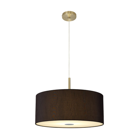 Baymont 5 Light E27 Pendant Light 60cm Black - Antique Brass