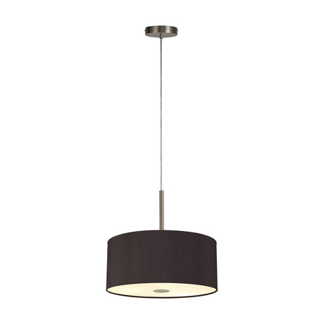 Baymont 5 Light Pendant Light 40cm Midnight Black - Satin Nickel