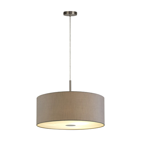 Baymont 5 Light E27 Pendant Light 60cm Taupe - Satin Nickel