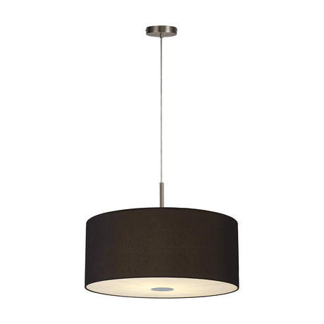 Baymont 5 Light Pendant Light 60cm Midnight Black - Satin Nickel