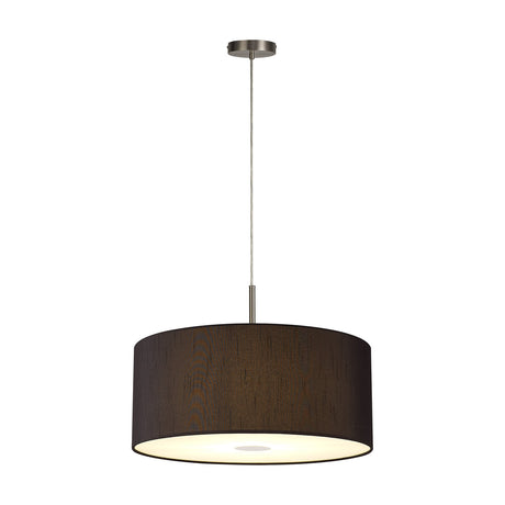 Baymont 5 Light E27 Pendant Light 60cm Black - Satin Nickel