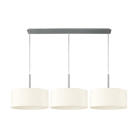Baymont 3 Light E27 Pendant Light 1.29m Drop - Polished Chrome