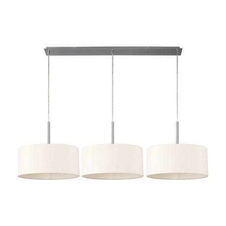 Baymont E27 Pendant Light 1.29m Drop Nude Beige - Polished Chrome