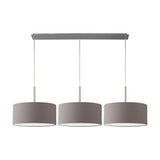 Baymont 3 Light Pendant Light 1.29m Drop Grey - Polished Chrome