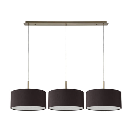 Baymont 3 Light Pendant Light 1.29m Drop Black - Antique Brass