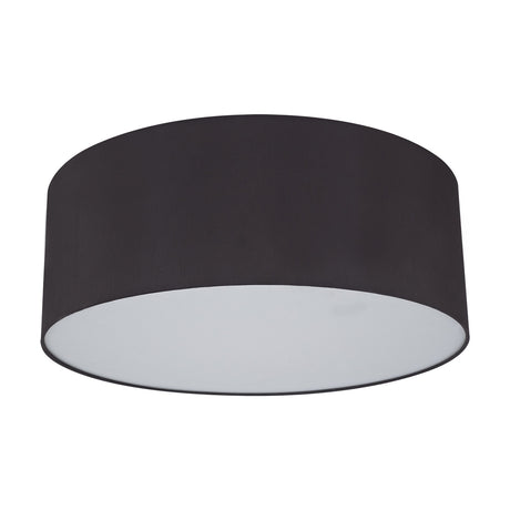Baymont 3 Light Flush Ceiling Light 60cm Frosted Diffuser - Black