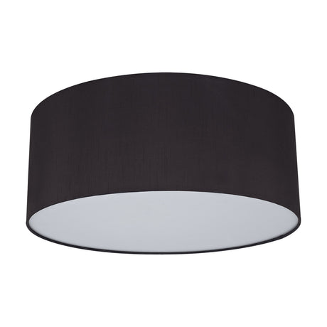 Baymont 5 Light Flush Ceiling Light 50cm Frosted Diffuser - Black