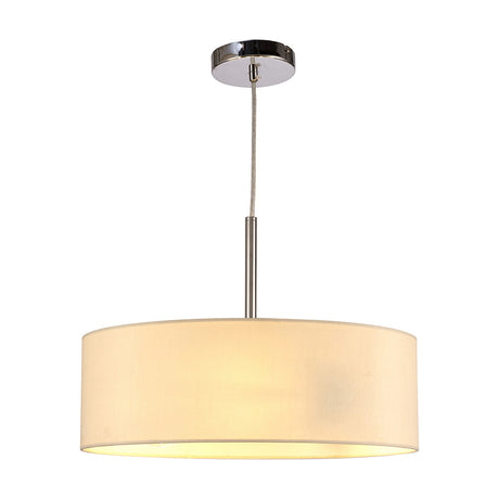 Baymont 3 Light Pendant Light 45cm Ivory Pearl - Polished Chrome
