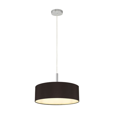 Baymont 3 Light E27 Pendant Light 45cm Black - Polished Chrome