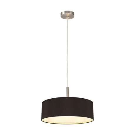 Baymont 3 Light E27 Pendant Light 45cm Black - Satin Nickel
