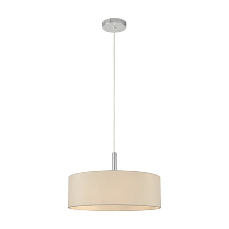 Baymont 5 Light Pendant Light 45cm Ivory Pearl - Polished Chrome