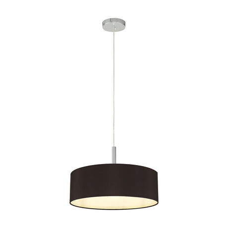 Baymont 5 Light E27 Pendant Light 45cm Black - Polished Chrome