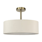 Baymont 5 Light E27 Semi Flush Ceiling Light 45cm - Antique Brass