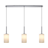 Baymont 3 Light Pendant Light 1.07m Drop White - Polished Chrome