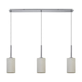 Baymont 3 Light Pendant Light 1.07m Drop White - Polished Chrome
