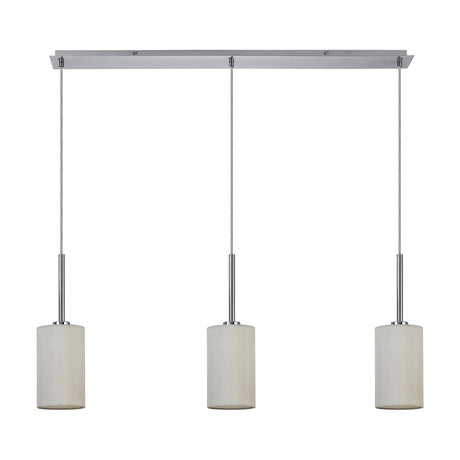Baymont 3 Light Pendant Light 1.07m Drop White - Polished Chrome