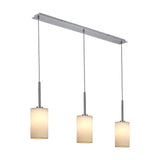 Baymont 3 Light Pendant Light 1.07m Drop White - Polished Chrome
