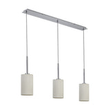 Baymont 3 Light Pendant Light 1.07m Drop White - Polished Chrome