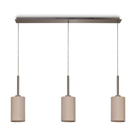 Baymont E27 Pendant Light 1.07m Drop Nude Beige - Satin Nickel