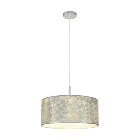 Baymont 5 Light Pendant Light 40cm Silver Leaf - Polished Chrome