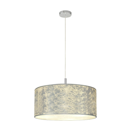 Baymont 5 Light Pendant Light 60cm Silver Leaf - Polished Chrome
