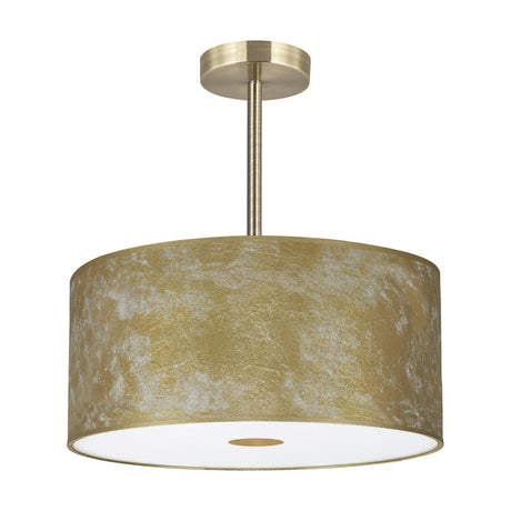 Baymont 3 Light Semi Flush Ceiling Light 40cm - Antique Brass