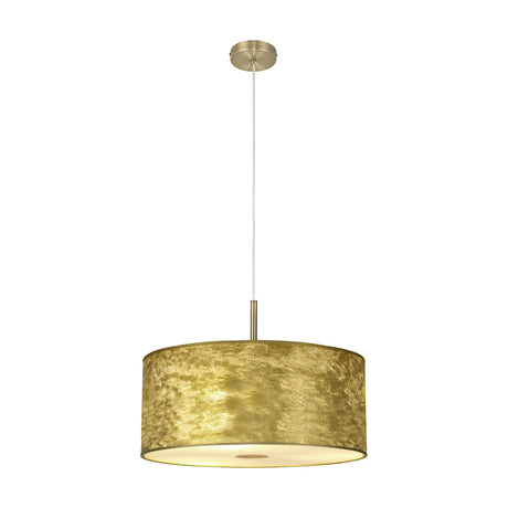 Baymont E27 Pendant Light 50cm Frosted Diffuser - Antique Brass