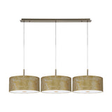 Baymont 3 Light Linear Pendant 1.29m Long 3m Drop - Antique Brass