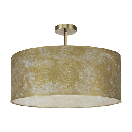 Baymont 5 Light E27 Semi Flush Ceiling Light 60cm - Antique Brass