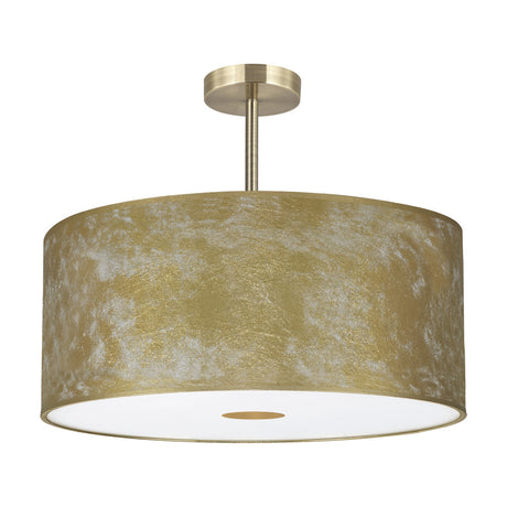 Baymont Semi Flush Ceiling Light 60cm Gold Leaf - Antique Brass