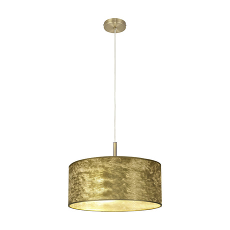 Baymont 5 Light E27 Pendant Light 40cm Gold Leaf - Antique Brass