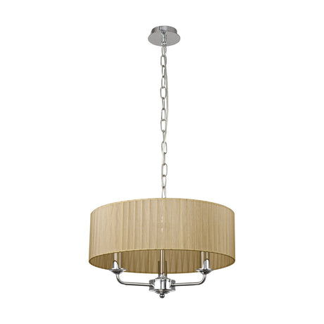 Banyan 3 Light Pendant Light 45cm Soft Bronze - Polished Chrome