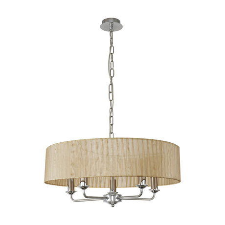 Banyan 5 Light Pendant Light 45cm Soft Bronze - Polished Chrome