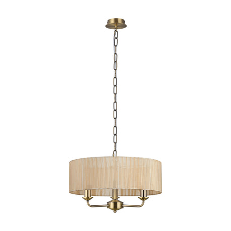 Banyan 3 Light E14 Pendant Light 45cm Soft Bronze - Antique Brass