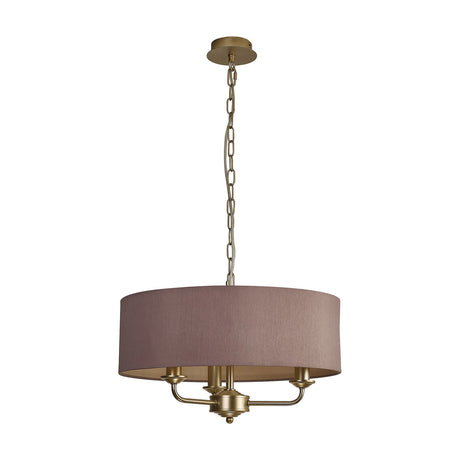 Banyan 3 Light E14 Pendant Light 45cm Taupe - Champagne Gold