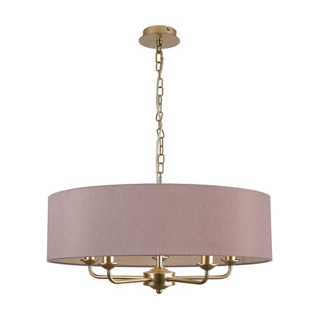 Banyan 5 Light E14 Pendant Light 60cm Taupe - Champagne Gold