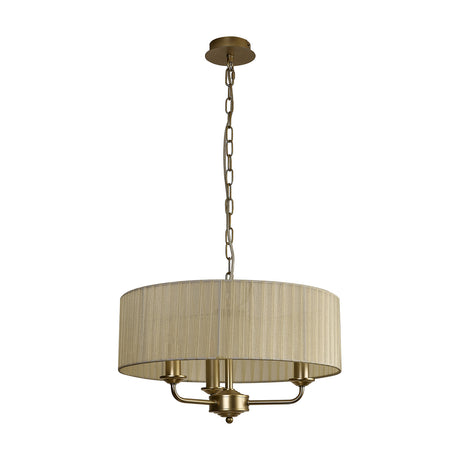 Banyan 3 Light E14 Pendant Light 45cm Cream - Champagne Gold