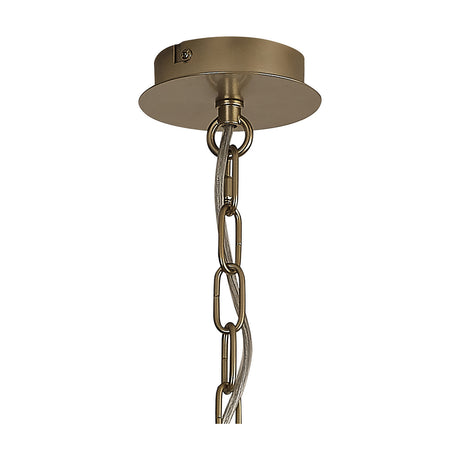 Banyan 5 Light E14 Pendant Light 45cm Black - Champagne Gold
