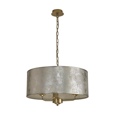 Banyan 3 Light Pendant Light 50cm Silver Leaf - Champagne Gold