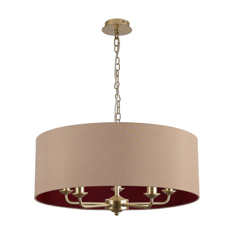 Banyan 5 Light Pendant Light 60cm Antique Gold - Champagne Gold