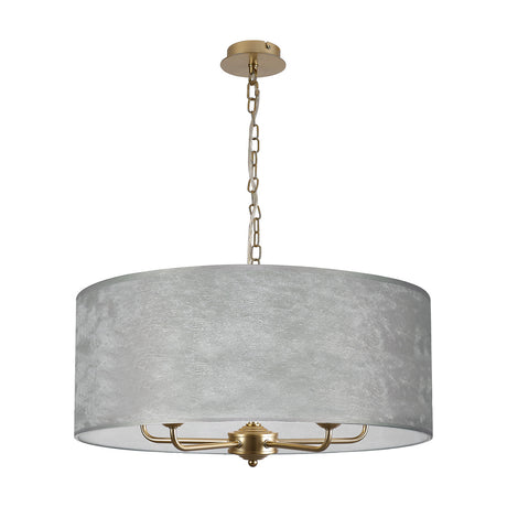 Banyan 5 Light Pendant Light 60cm Silver Leaf - Champagne Gold