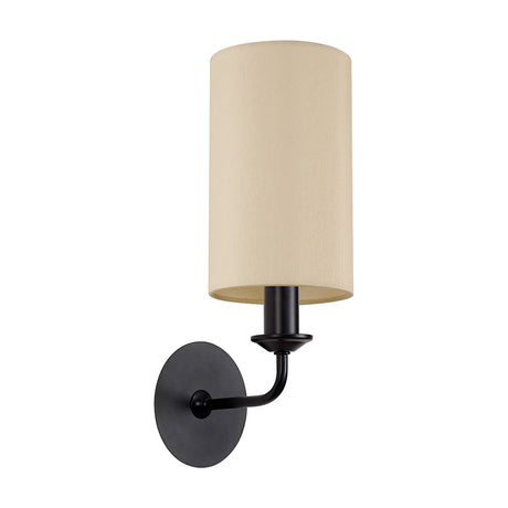 Banyan Wall Light 35.5cm High Ivory Pearl - Matt Black