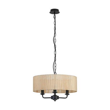 Banyan 3 Light E14 Pendant Light 45cm Soft Bronze - Matt Black